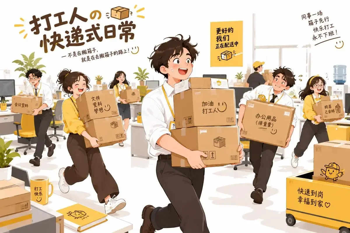 红果短剧 打工人 频道封面 - 工位上的笑与泪
