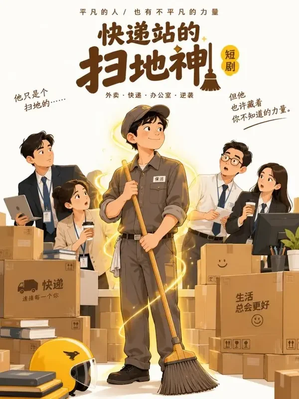 红果短剧《扫地僧的隐藏身份》封面 - 逆袭小哥题材短剧