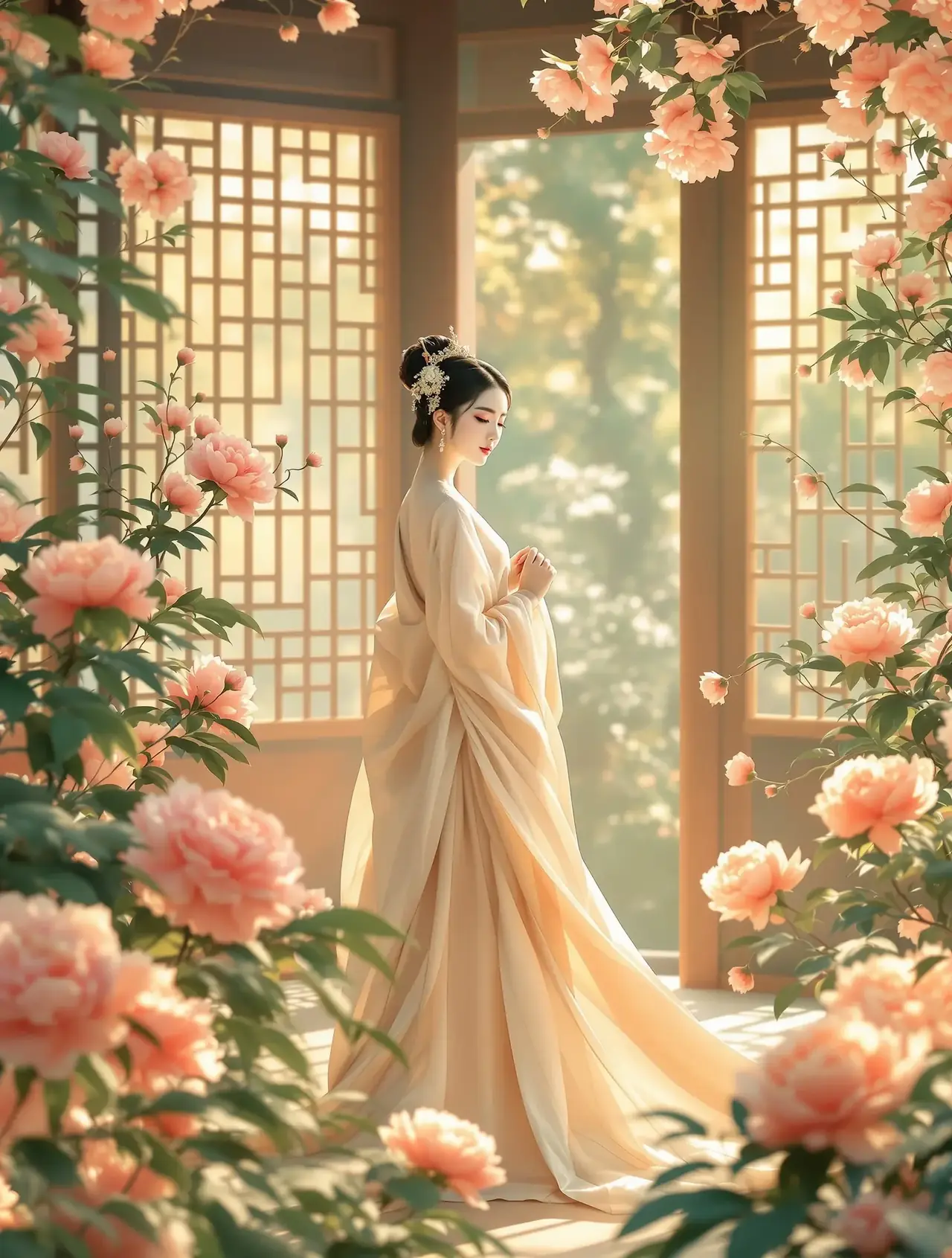 花间令竖版海报，古装题材短剧