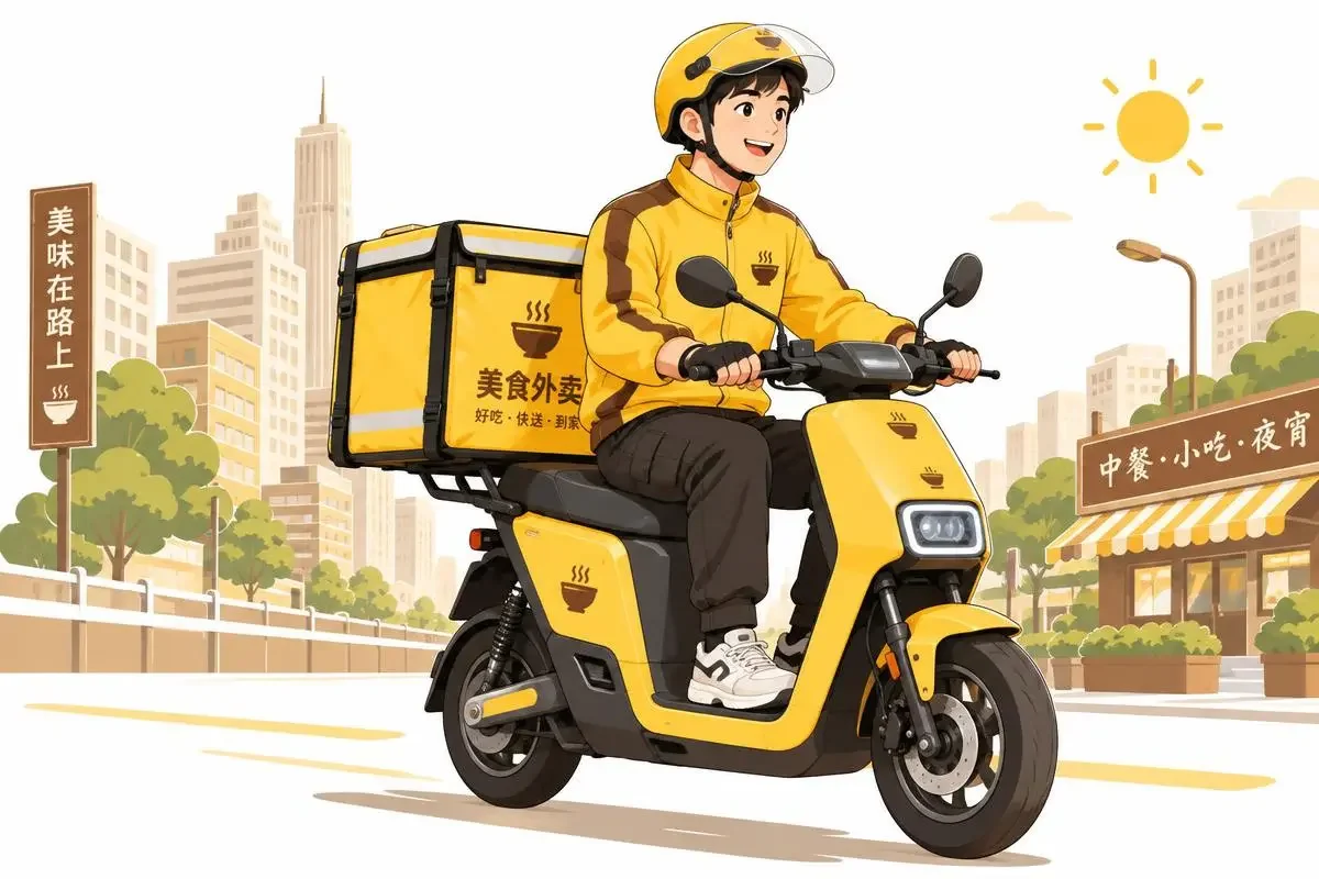 红果短剧 外卖剧场 频道封面 - 电动车上的江湖